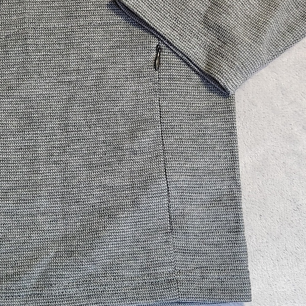 Bugatchi Men's Quarter Zip Pullover Sweater Gray Textured Size LargeL Pocket - Picture 9 of 9